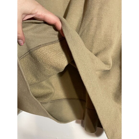 Vintage Russell Athletic USA Made Quarter Zip Sweatshirt XL Tan Black 90s Y2K - Picture 8 of 12